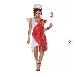 Spirit Halloween - Devilish Angel Costume - Medium (8-10) - COMPLETE